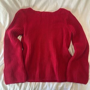 Women's Red Knit Sweater